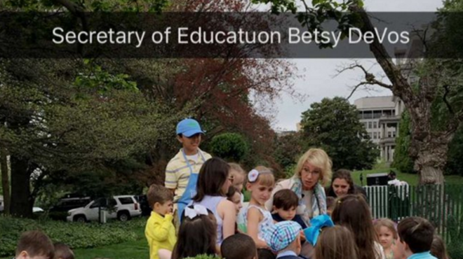 Betsy DeVos is 'Secretary of Educatuon,' according to White House