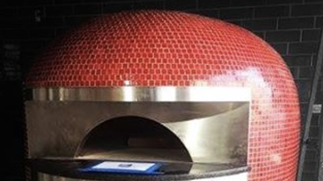 Press Room's pizza oven.