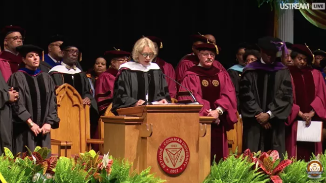 Betsy DeVos was booed today as she gave a commencement address