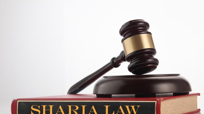The only place you'll find Sharia Law in the United States is on this novelty gavel stand.