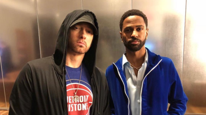 Eminem and Big Sean were at the Pistons game together last night