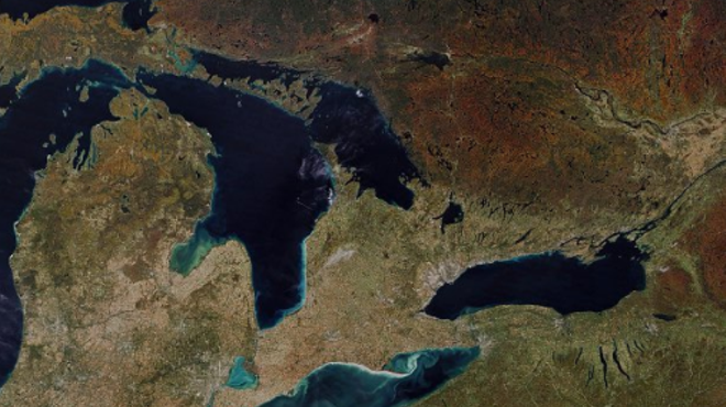 You can see Michigan's fall colors from outer space