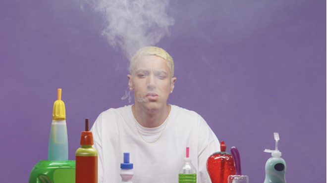 Eminem doppelganger channels his alter ego in colorful, bong-filled exhibit