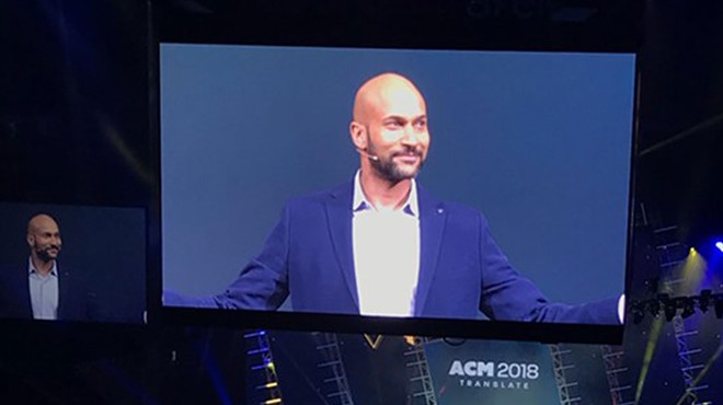 Keegan-Michael Key opened a Quicken Loans company meeting at LCA today and no one knows what's going on