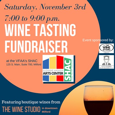 Wine Tasting Fundraiser for Milford's Suzanne Haskew Arts Center (SHAC)