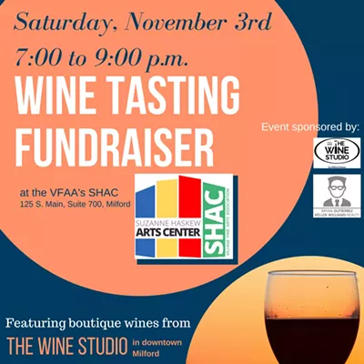 Image: Wine Tasting Fundraiser for Milford's Suzanne Haskew Arts Center (SHAC)