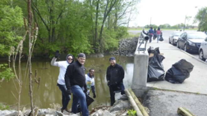 Volunteers at work cleaning up the Rouge River watershed as part of the "Rouge Rescue" last year.