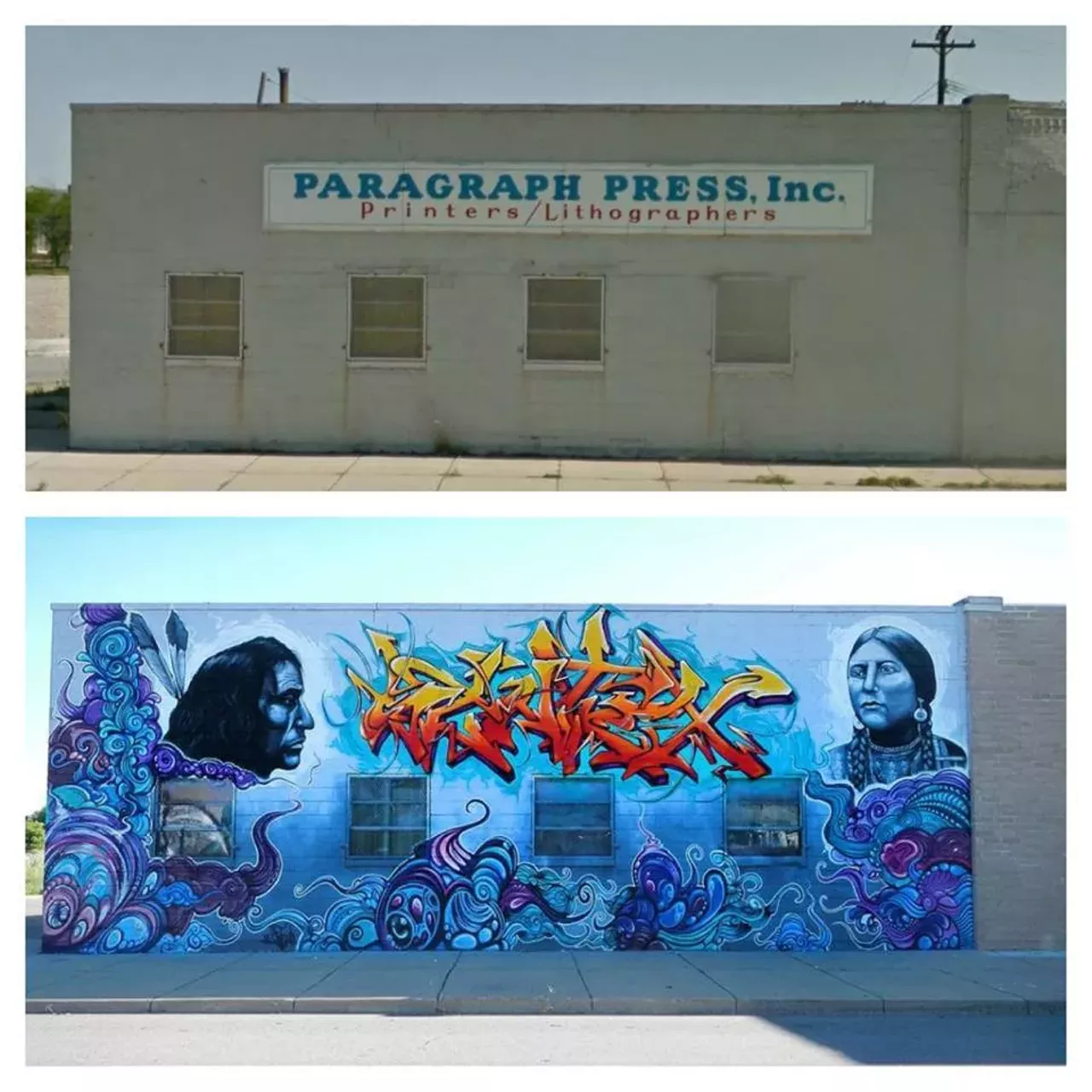 Image: 10 Amazing Before and After Graffiti Murals