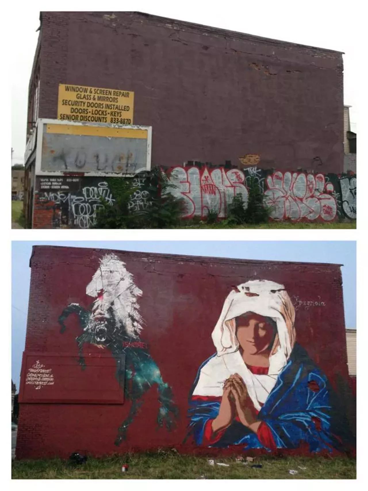 Image: 10 Amazing Before and After Graffiti Murals