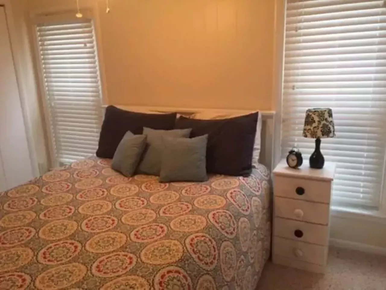Saugatuck, Michigan&nbsp; Average nightly rate:$128 This cottage is literally adorable and would easily accommodate a family of four. Just imagine, enjoying a summer night full of s'mores in the firepit and enjoying board games on the front porch. It makes for a quick getaway complete with plenty of opportunities for family bonding.
