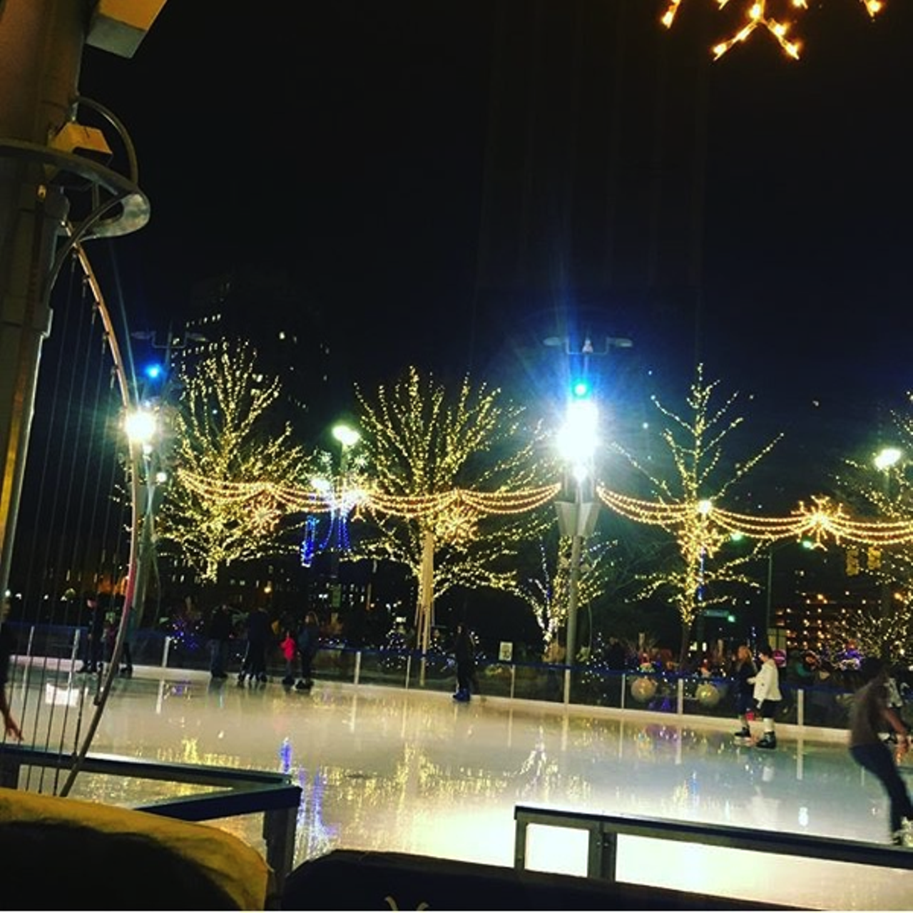 Ice skating rink @ Campus Martius Park &#149; Why walk when you can glide around a giant ice skating rink right in the heart of Detroit? Tie up your ice skates, or rent them for $3, and live out your inner Winter Olympian dreams now until Sunday, 3/6. Not a skater? Walk around Campus Martius and enjoy some of the many businesses open around the park. Ice skating rink hours vary throughout the week; 800 Woodward Ave., Detroit: campusmartiuspark.org: adult rink admission, $8; kids 12 and under rink admission, $7. (Photo via Instagram user ngianhormua)