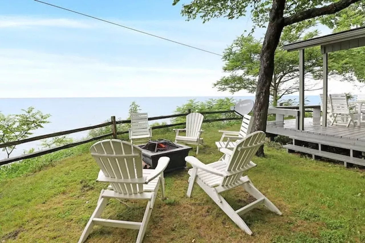 Quaint lakefront cottage in Fennville 6 guests, 2 bedrooms, 6 beds, 1 bath $469 per night If Lake Michigan is among your top three Great Lakes, look no further than this quaint lakefront cottage in Fennville which offers stunning lake views. This home has everything you need for a perfect getaway. Outside there is a private hot tub, and lakefront firepit. The cabin is a short drive from Saugatuck and South Haven. Photos via Airbnb.com