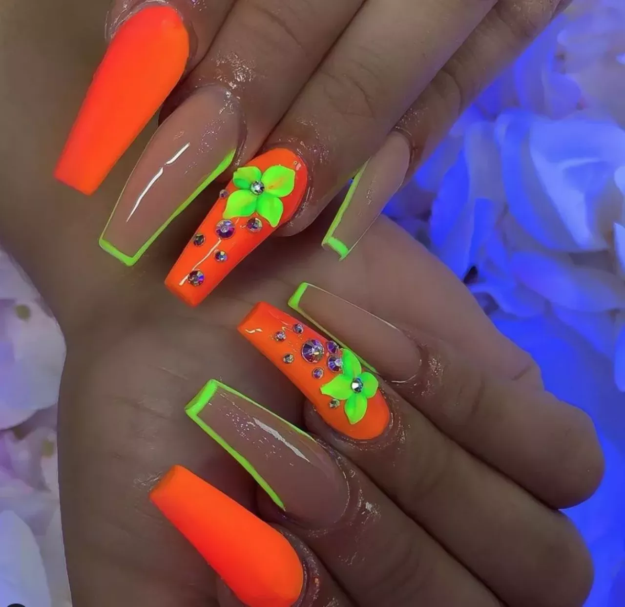 Simply Chic Nails @simplychicnails_ 11 mile & Ryan in Warren Pricilla offers acrylic sets and starts at medium-long length. Most of her beautiful work on her Instagram comes from clients allowing her to do &#147;whatever.&#148; Photo via Simply Chic Nails / Instagram 
