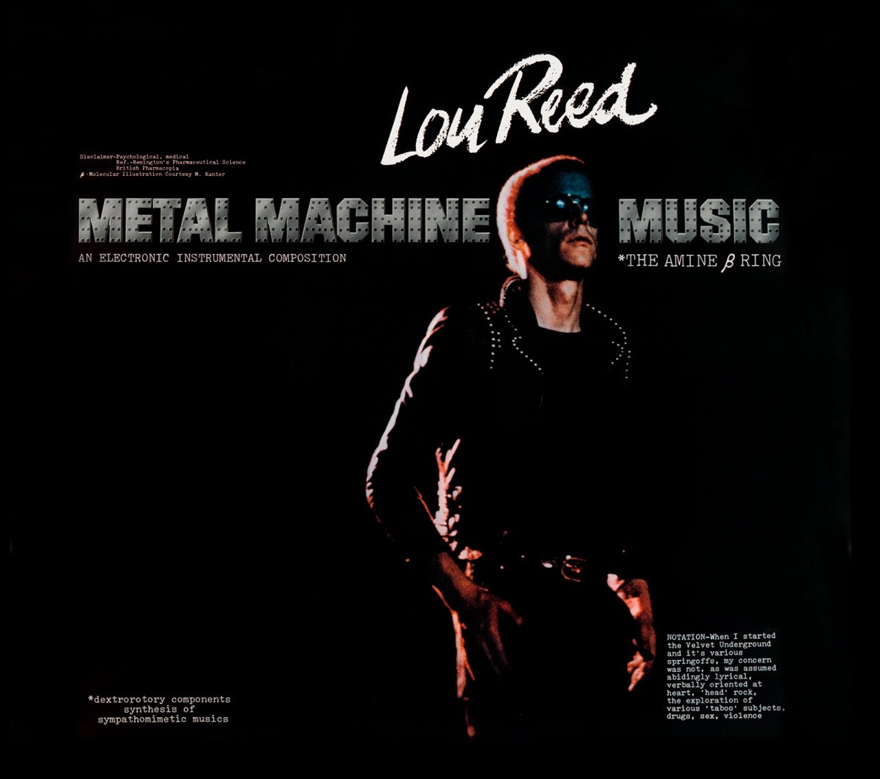 Metal Machine Music
A double-album of feedback, even Reed says that this piece of work is unlistenable. We always considered that a challenge.