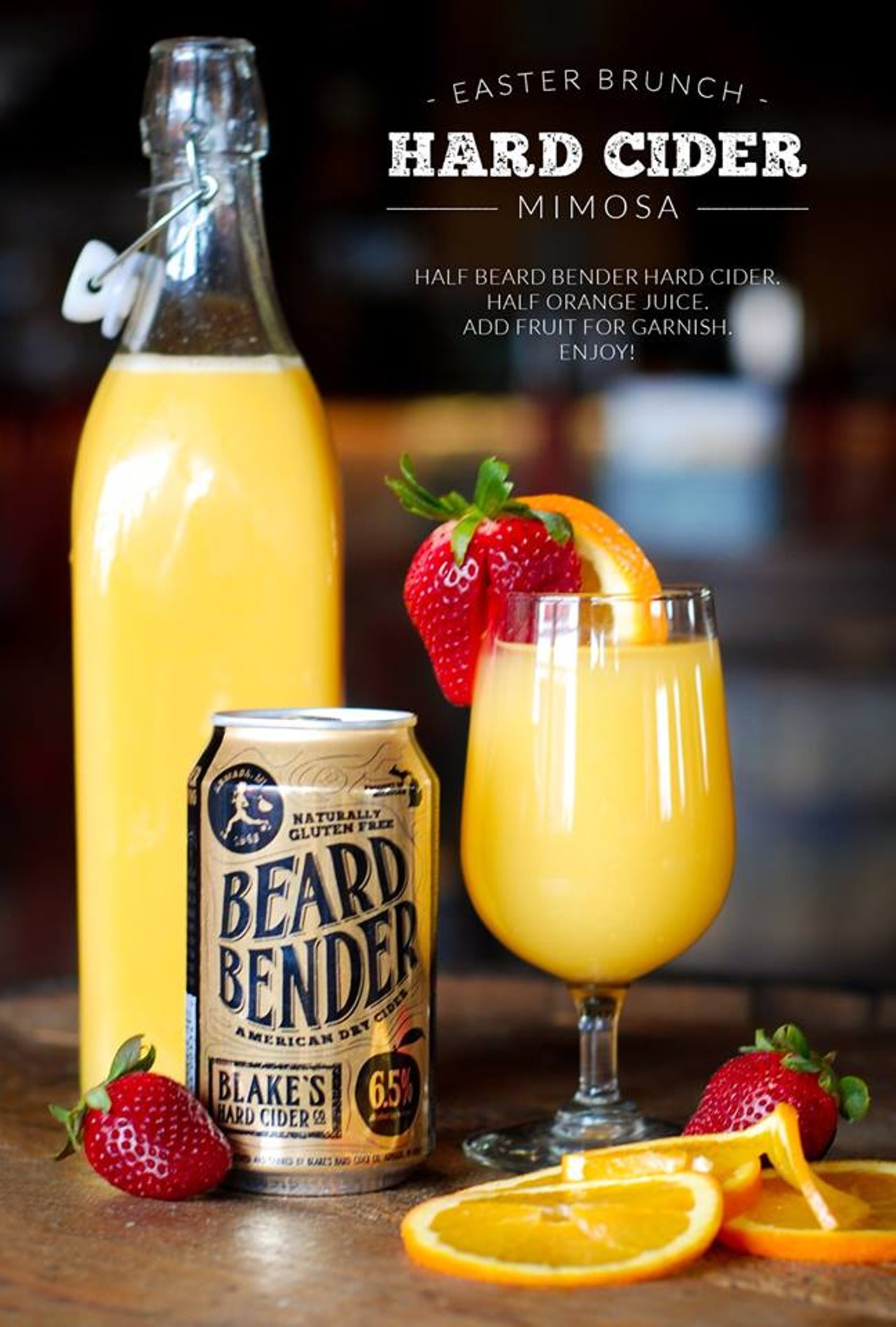 Beard Bender
6.5% ABV
Beard Bender comes from Blake's Hard Cider Co. in Armada, MI. This is a dryer cider, so if you're not a fan of the sweet stuff, this one is for you.