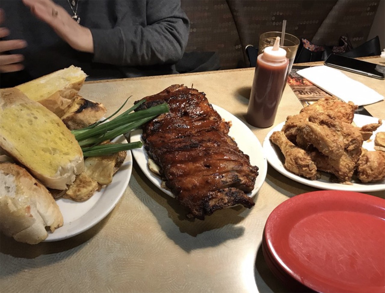 The Bone Yard Bar-B-Que
7010 N. Telegraph Rd., Dearborn Heights; 313-561-0102; theboneyardbbq.com
Opened since 1972, the Bone Yard serves up signature ribs, cooked on an open flame rotisserie.
Photo via Kimberly S. / Yelp