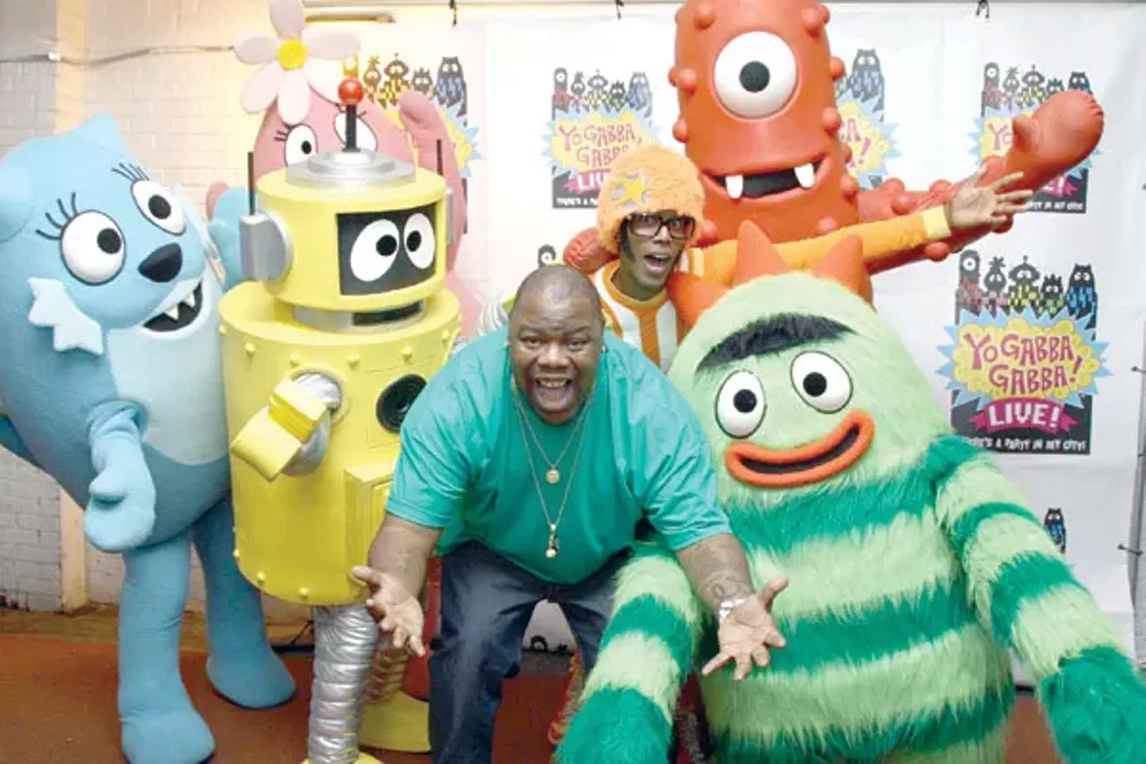 Yo Gabba Gabba!, Friday, Dec. 13th: If a recent Coachella Festival appearance is anything to go by, everybody loves the Nick Jr. TV show Yo Gabba Gabba! It doesn’t matter how old you are, the mere sight of exuberant host Lance Robertson in his furry orange hat getting silly with a tin robot, a furry green thing, a spiky red Cyclops, a blue cat and a pink girl — with a Hershey’s Kiss for a head — is enough to turn the most drained of parents into dancing loons, while hipster kids are getting attached too. Ahhh, postmodern irony — you love your games. It’s the Teletubbies on LSD with Biz Markie doing beatbox. yogabbagabba.com