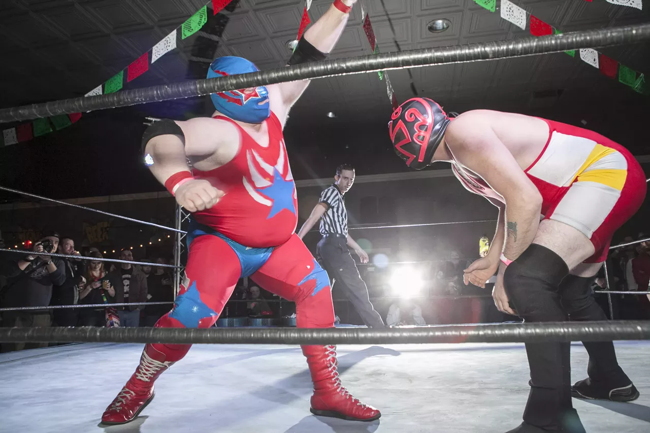 Friday, May 6 - Ooh La La Lucha @ Saint Andrew&#146;s Hall - For the past three years, the folks who run Imperial, Public House, and Working Class Outlaws have put on an event that marries burlesque and lucha libre, a fantastic match, in our humble opinion. The event also features Mexican beer, food by Imperial chef Brandon Zarb, tequila, and fortune-telling. Wasabassco Burlesque and the Benson Twins will provide tantalizing entertainment between masked wrestling matches, one of which will feature former WWE star Zach Gowen. Doors open at 8 p.m.; 431 E. Congress St., Detroit; ticketmaster.com; 248-850-8060; tickets are $30.