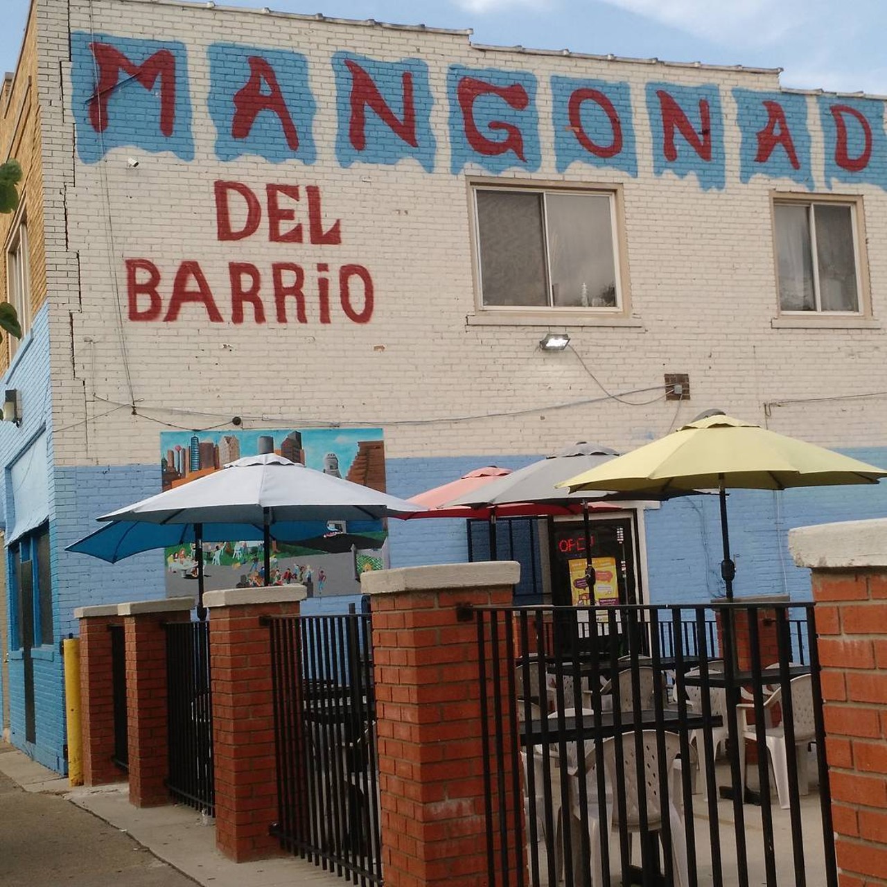 Mangonadas del Barrio #2, 4029 Vernor Highway
Maybe you went to El Club to check out one of your fave bands. Before soundcheck, treat your boo with a unique frozen Mexican treat, known as a mangonada. These concoctions are made with an overload of sliced mango, chili powder and chamoy sauce, all over a sweet slush.
Photo via Instagram user @exuberant_panoram.