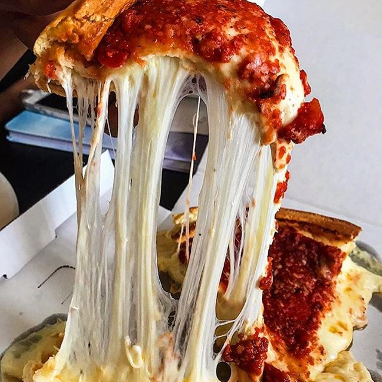 Must try:The Chicago styled deep dish pie.
Photo via Instagram user @eatforcheap