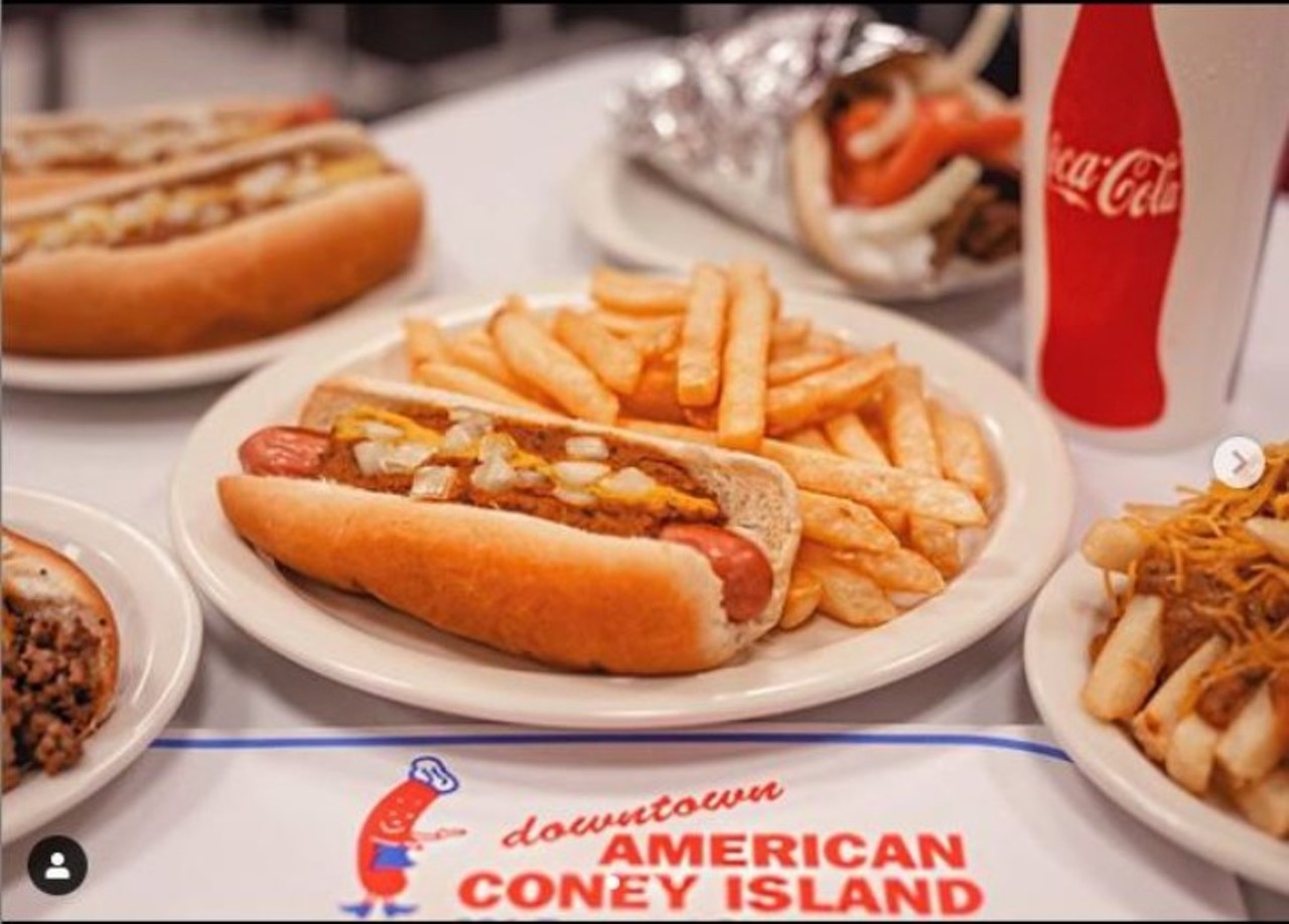 American Coney Island
114 W. Lafayette Blvd.; Detroit; 313-961-7758
The oldest Coney Island in the city is still open at any time, any day. Come enjoy a classic hot dog with chili mustard and onions with a side of fries.
Photo courtesy of americanconeyisland