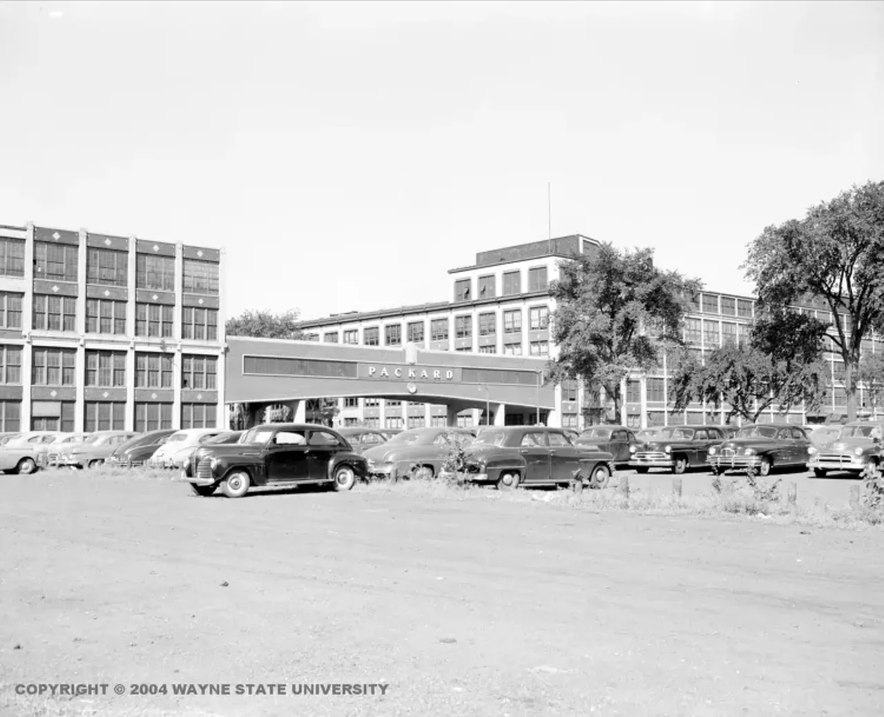 1952 - Packard Motor Car Company in Detroit The Packard Pedestrian Bridge allowed workers to walk to and from each building without having to step foot outdoors.