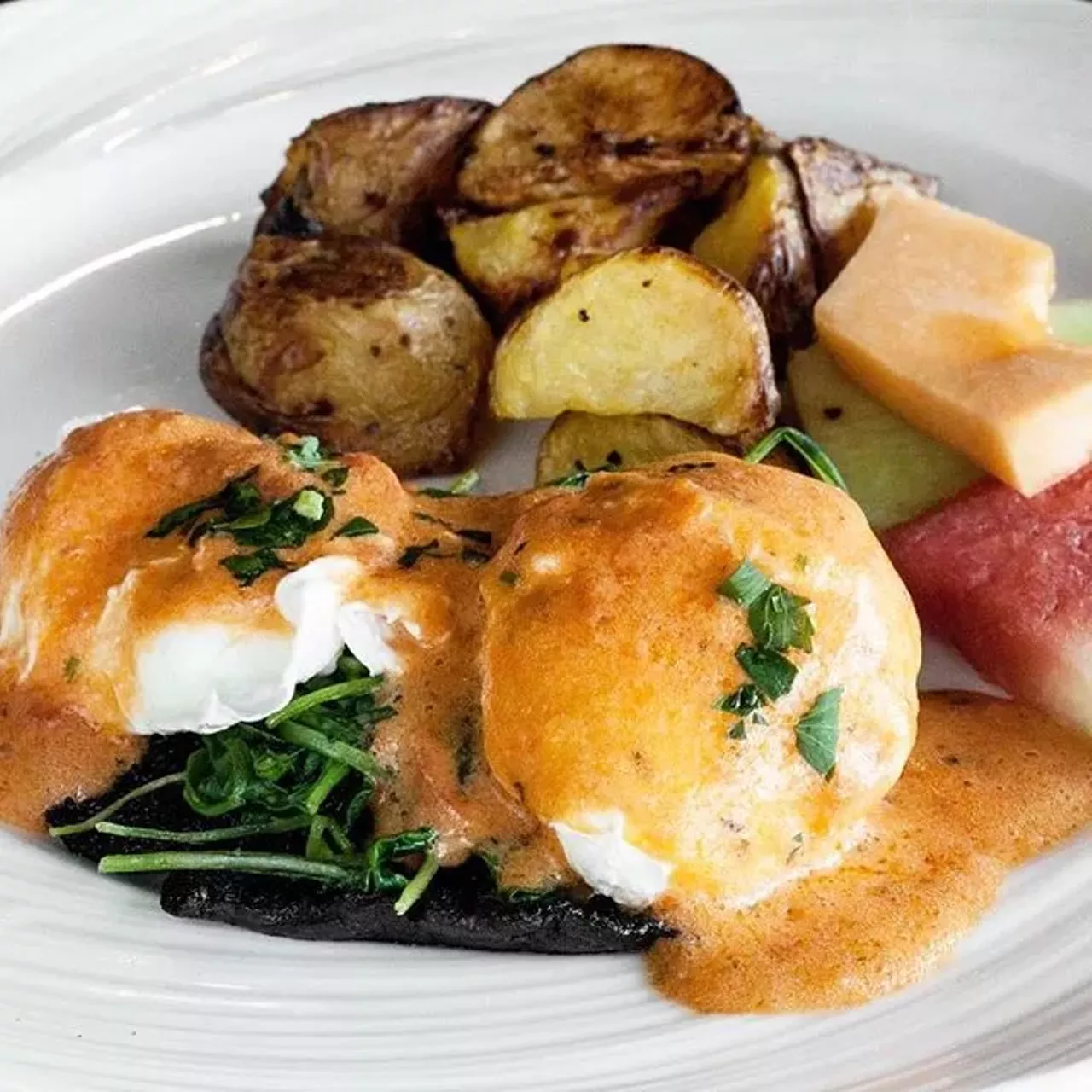 Andiamo Multiple locations You can expect all the Easter brunch staples: carving station, omelets, and other delicious brunch food. Prices vary. Photo via @andiamos.