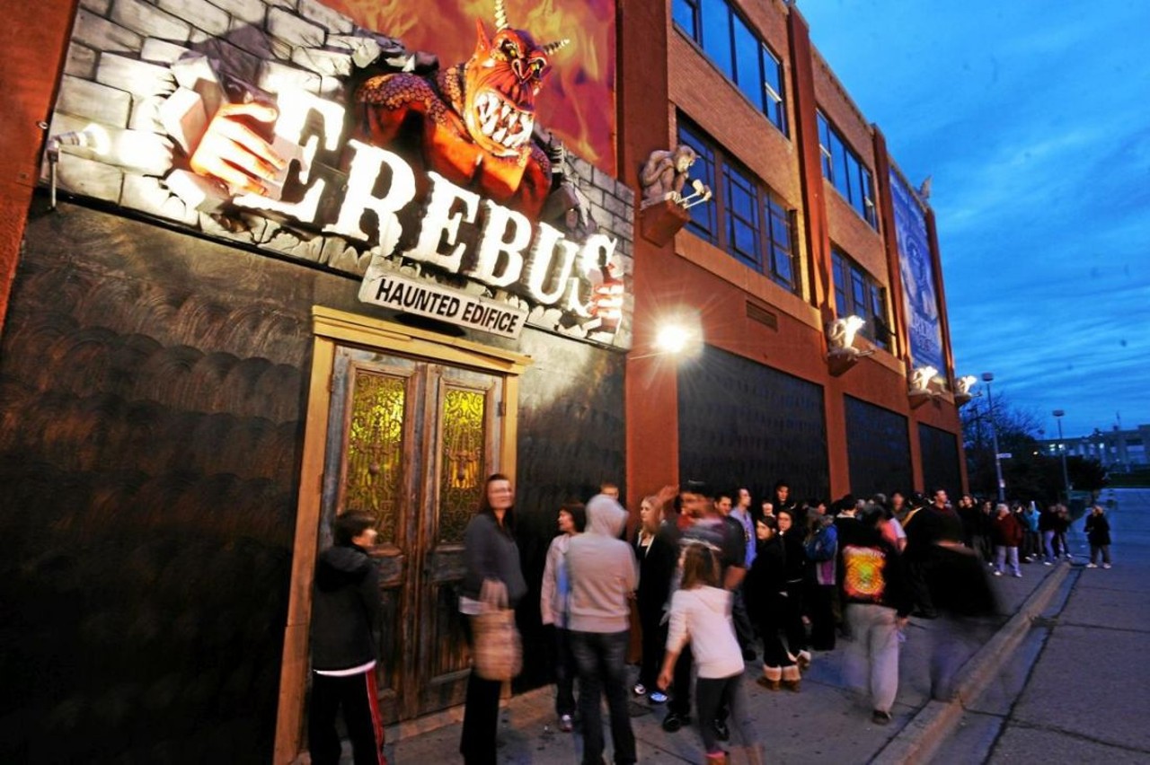 Erebus 
Through Nov. 7; 18 S. Perry St., Pontiac; 248-332-7884; hauntedpontiac.com; Tickets are $20-$29.
Not to be all weird about it but Metro Times readers voted this world-record smashing haunted attraction in Pontiac as the best in town and not even COVID can keep Erebus from scaring the piss out of willing victims. Four stories of terror await, however, this year, there are, you guessed it, some changes. There will be a smaller number of live actors all of whom must wear face masks (just like you!) and must stay six feet away. Just because ghouls, demons, and blood-thirsty psychopaths won&#146;t be able to get up close and personal doesn&#146;t mean the screams will be any less frequent or the fear any less real. 
Photo via Facebok/Erebus 
