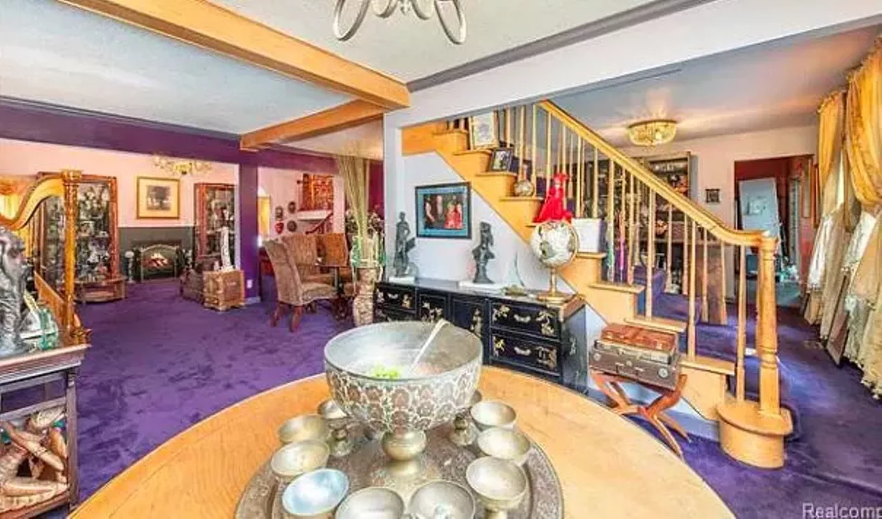 Eastern Market Mansion $500,000 2256 Leland St. Situated just a quarter of a mile from the Dequindre Cut and one mile from Eastern Market, this 5,000-square-foot home is ideally located. The home&#146;s five bedrooms and three baths clock in at just over 4,000 square feet. With a sunroom, in-ground pool, and koi pond, the luxuriously-appointed residence also offers two bidets as well as a two-story library. Photo via Zillow