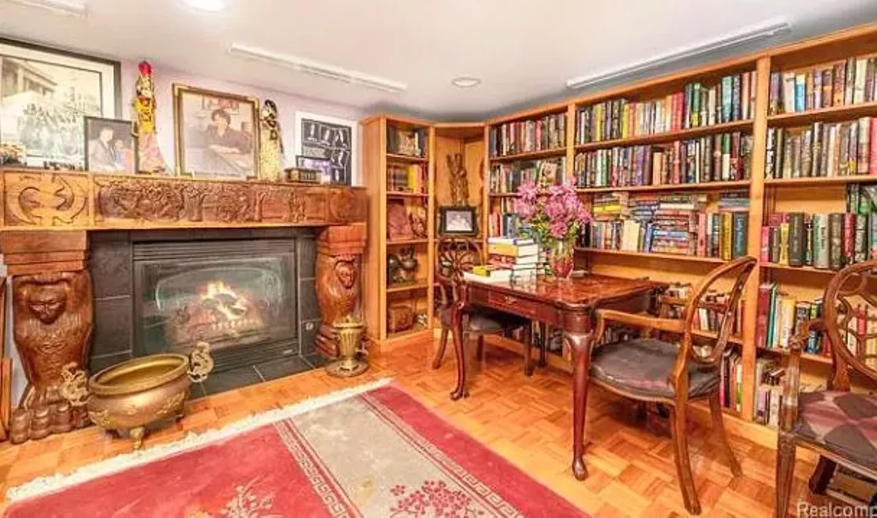 Eastern Market Mansion $500,000 2256 Leland St. Situated just a quarter of a mile from the Dequindre Cut and one mile from Eastern Market, this 5,000-square-foot home is ideally located. The home&#146;s five bedrooms and three baths clock in at just over 4,000 square feet. With a sunroom, in-ground pool, and koi pond, the luxuriously-appointed residence also offers two bidets as well as a two-story library. Photo via Zillow