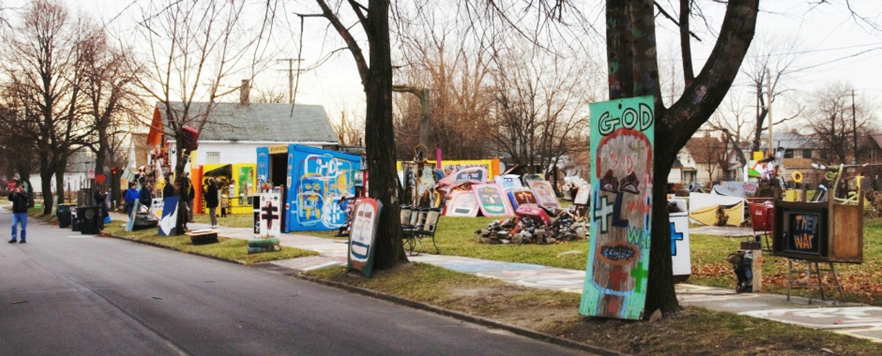 Heidelberg Project
Detroit,MI
The Heidelberg project is a collection of artistic renovations on abandoned homes in downtown Detroit. According to the project&#146;s website, &#147;the theory of change for the Heidelberg Project begins with the belief that all citizens, from all cultures, have the right to grow and flourish in their communities. The HP believes that a community can re-develop and sustain itself, from the inside out, by embracing its diverse cultures and artistic attributes as the essential building blocks for a fulfilling and economically viable way of life.&#148;
Photo via heidelberg.org