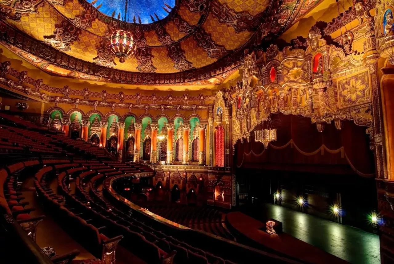 Fox Theatre Detroit's Fox Theatre is the largest surviving movie palace of the 1920s, but these days it's used to host touring musicals and international musicians. C. Howard Crane designed the lavish auditorium by using a blend of Burmese, Chinese, Indian and Persian motifs. 2211 Woodward Ave., Detroit; 313-471-3200 Courtesy photo