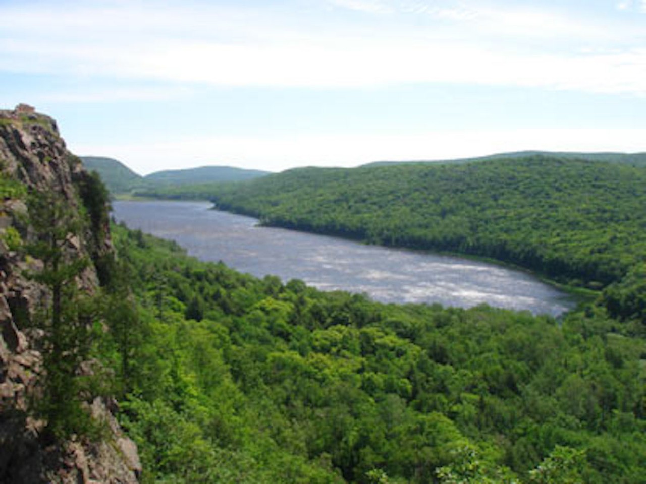 Lake of the Clouds, Porcupine Mountains |  Amidst the Porcupine Mountains lies the Lake of the Clouds, which can be viewed from a boardwalk lookout. Photo: Joe Kaufman