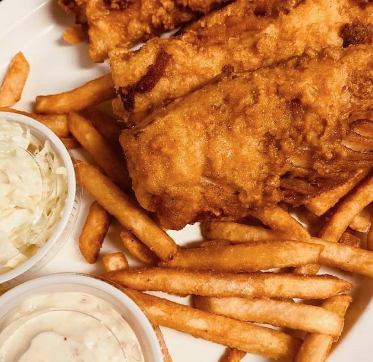Crow's Nest Bar and Grill
6166 N. Canton Rd., Canton; 734-459-4020 
Get all-you-can-eat fish-n-chips every Friday. Cod fillets are hand-dipped in a light, crispy beer-batter and served with fries and coleslaw. 
Photo via Photo via Crow's Nest Bar and Grill / Facebook 