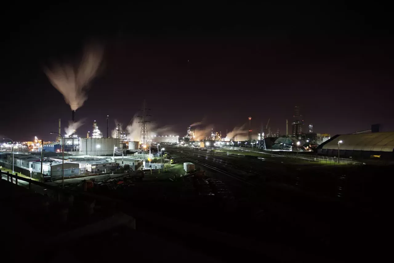 "Marathon Oil Refinery and the Salt Mines, Christmas Eve, 2011," Scott Hocking, 2013, pigment print. Detroit Institute of Arts