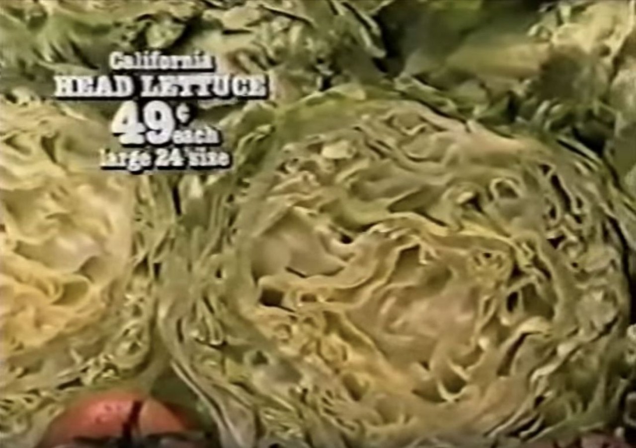 Farmer Jack: "Better than the rest"
We can't tell which is funnier: the dramatic presentation of the lettuce or the synthesizer-laden soundtrack. 
Video and photo courtesy of YouTube. 