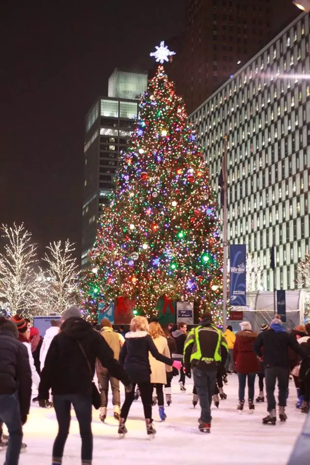 Campus Martius 800 Woodward Ave., Detroit; 313-963-2225 Campus Martius hosts a number of events throughout the year, and winter is no different. Visit the park and be dazzled by the 19,000 LED lights strung upon the enormous Christmas tree. While you&#146;re down there you can also pass the time by ice skating. The rink is open until March 3rd. Photo via Facebook