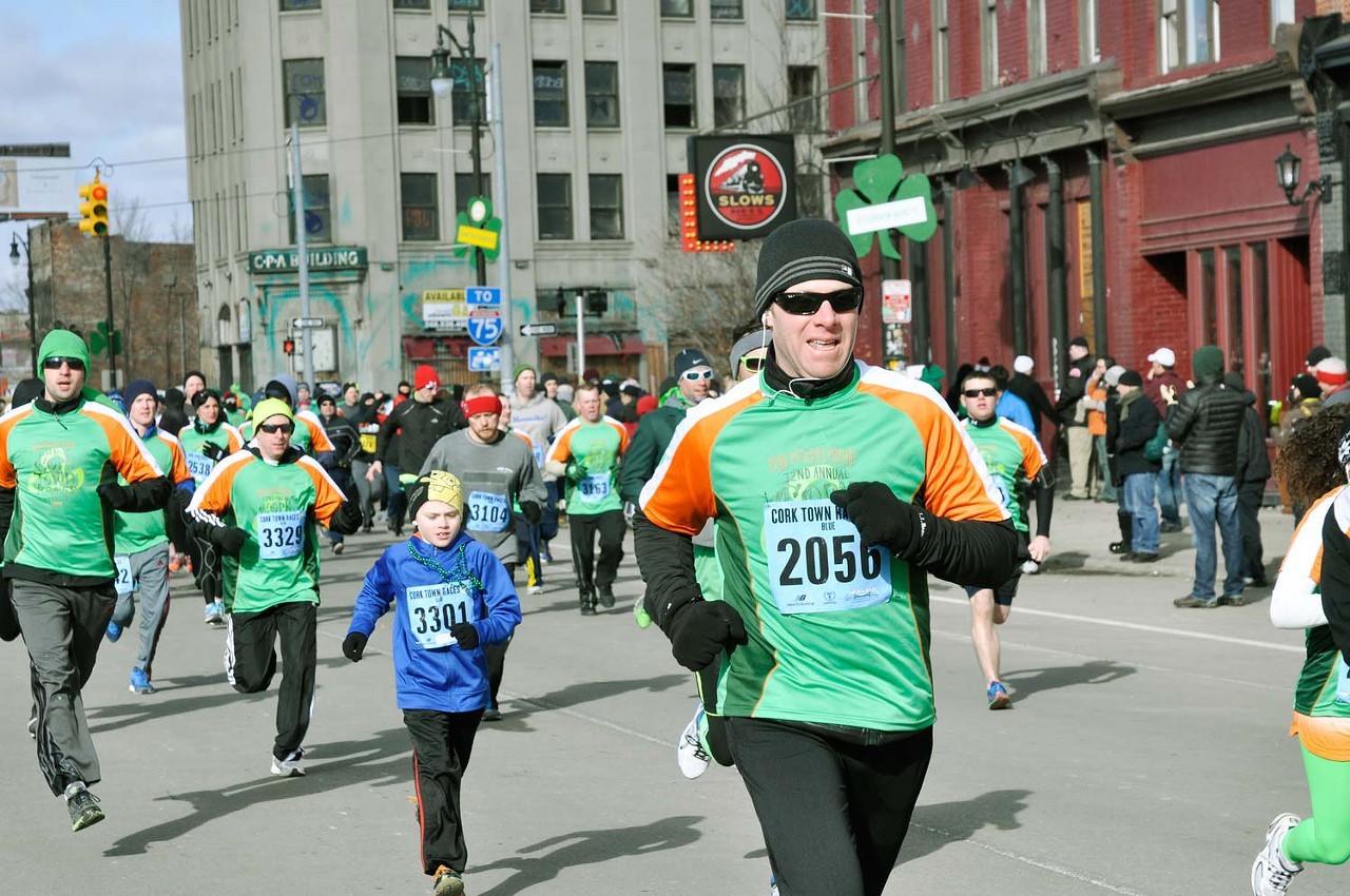 Watch people run at the Corktown 5k Go watch people run in St. Patrick's Day garb. Nothing like cheering on people who are being physically active on a day typically reserved for heavy drinking. The 34th annual race starts at 10 a.m., and takes place on Michigan Ave. to Vernor Hwy. corktownrace.com. (Photo courtesy of Corktown Race)