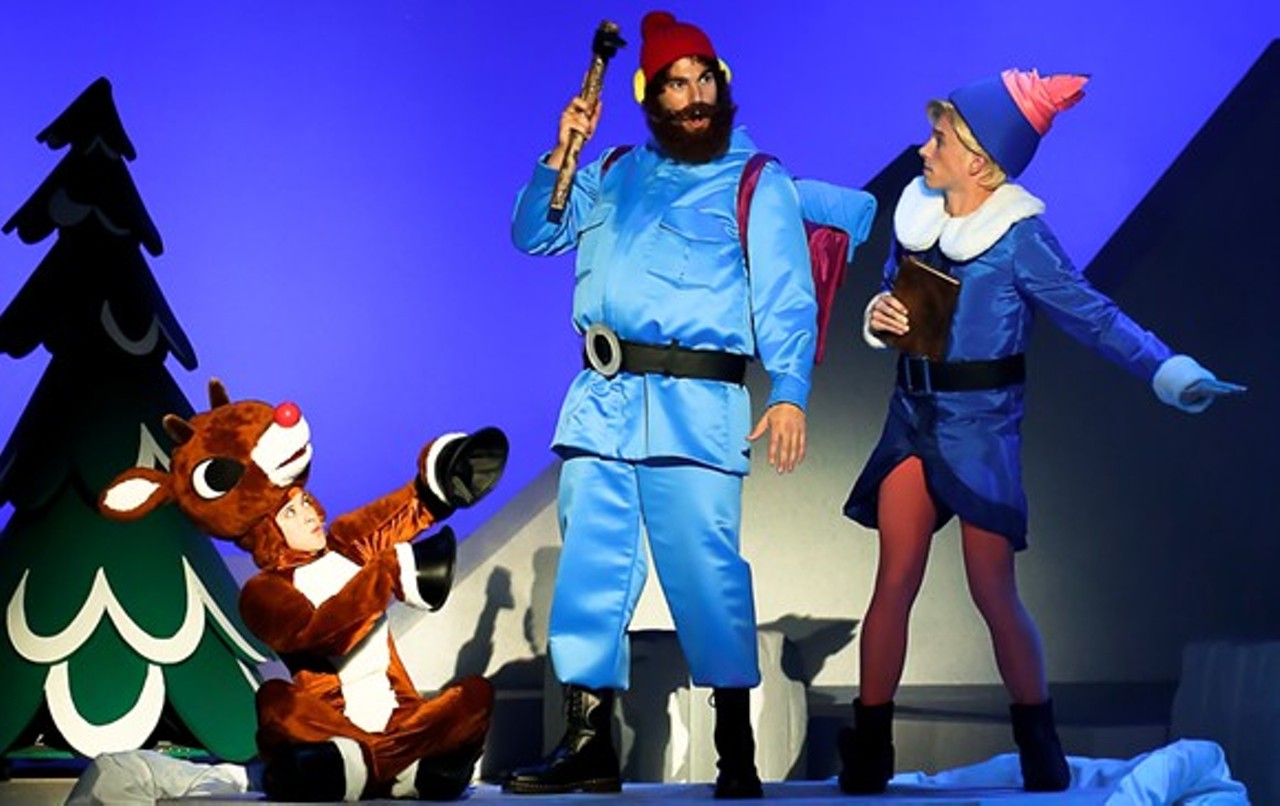Sat-Sun, 12/3-4
Rudolph the Red-Nosed Reindeer the Musical
@ Fox Theatre
Baby boomers and millennials alike get a warm, fuzzy feeling when Burl Ives begins to retell the tale of a certain red-nosed reindeer. The 1964 made-for-TV movie has long been considered a classic, and like all classics it&#146;s now been bastardized by a touring musical. At least all the integral characters &#151; Rudolph, Clarice, Donner, Comet, Hermey the elf, and Yukon Cornelius &#151; made it into the stage show. As for those warm, fuzzy feelings? Well, they must have been miscast. 
Shows start at 1 p.m., 4:30 p.m., and 8 p.m. on Saturday and 2 p.m. and 5:30 p.m. on Sunday; 2211 Woodward Ave., Detroit; olympiaentertainment.com; 313-471-3200 tickets are $25, $37, $45, and $60.