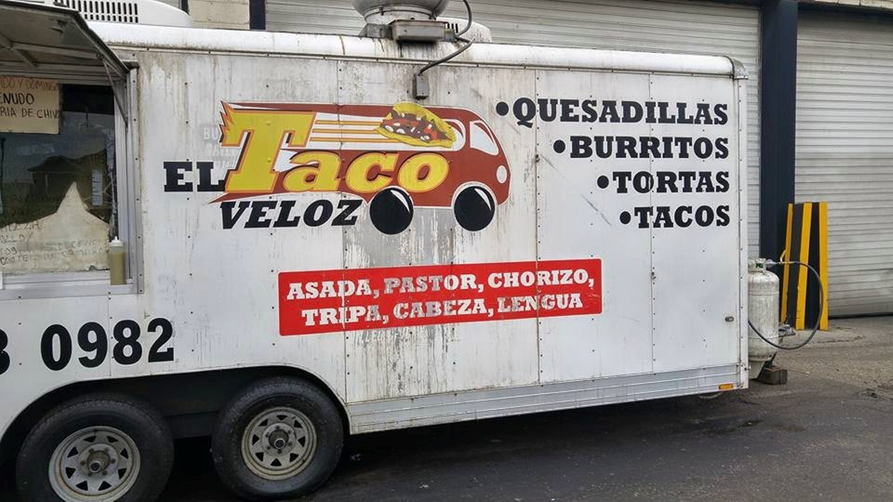 El Taco Veloz 
Another taco truck located in Southwest, the name translates to "quick taco." There is a really great dining area located behind the truck so you have somewhere to eat. (Photo via Facebook user Joshua Genaw)