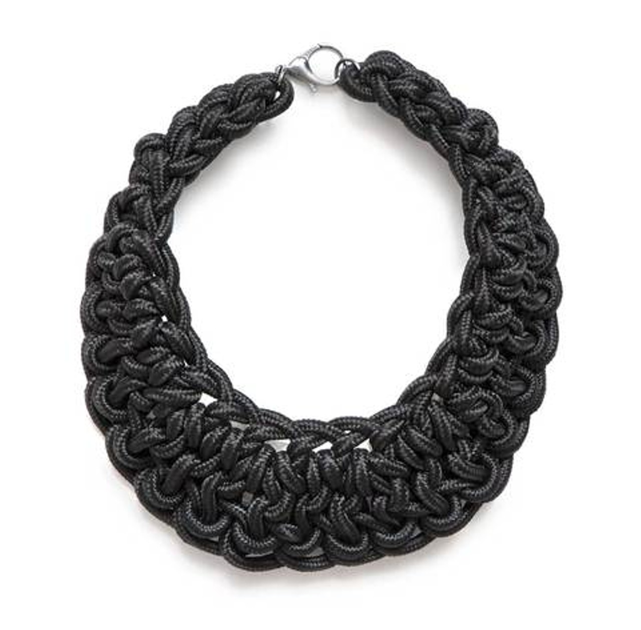 Exaggerated knotted rope necklace, $36.