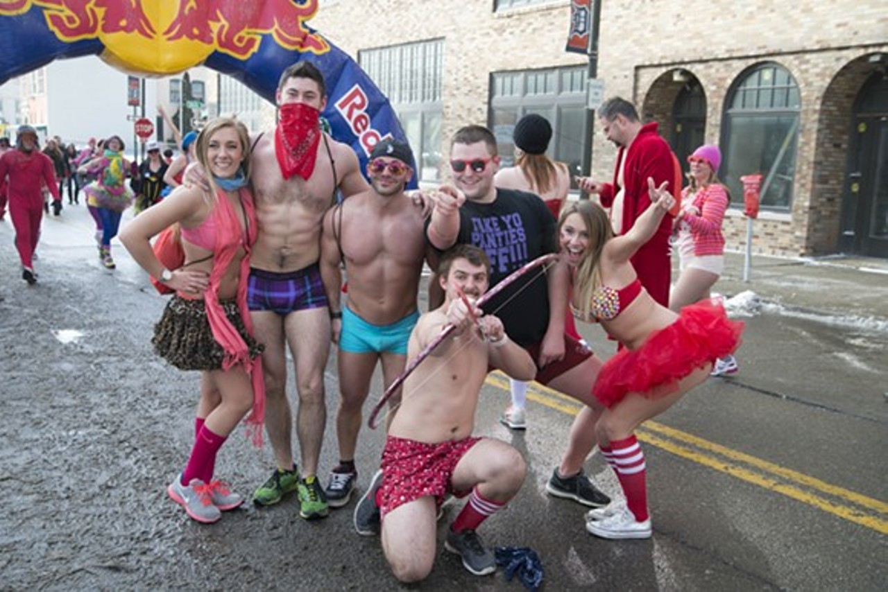 Saturday, 2/11
Cupid&#146;s Undie Run
@ The Fillmore
If you have an exhibitionist streak and also enjoy raising money to benefit scientific research that could cure deadly childhood diseases, then Cupid&#146;s Undie Run is the perfect marriage of your interests. The not-quite-a-mile dash has runners sprinting through the cold February air wearing nothing more than boxer briefs and sports bras. While the quick race around Foxtown is the event&#146;s headliner, a before-and-after party also takes place at the Fillmore. The party/run raises money for the Children&#146;s Tumor Foundation and research for neurofibromatosis. The run, which takes place in several cities across the country, raised $3.5 million for their cause just last year.
Starts at noon; 2115 Woodward Ave., Detroit; cupidsundierun.org; tickets are $25-$55.