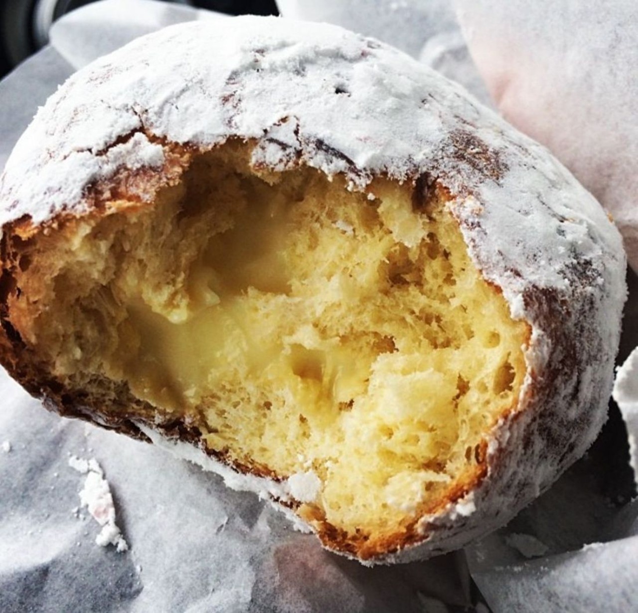 Pastry Peddler
Powdery on the outside, custardy on the inside. Find perfect paczki at Pastry Peddler. 
619 Packard St., Ann Arbor; 734-929-2976. Photo via Instagram user soumont.