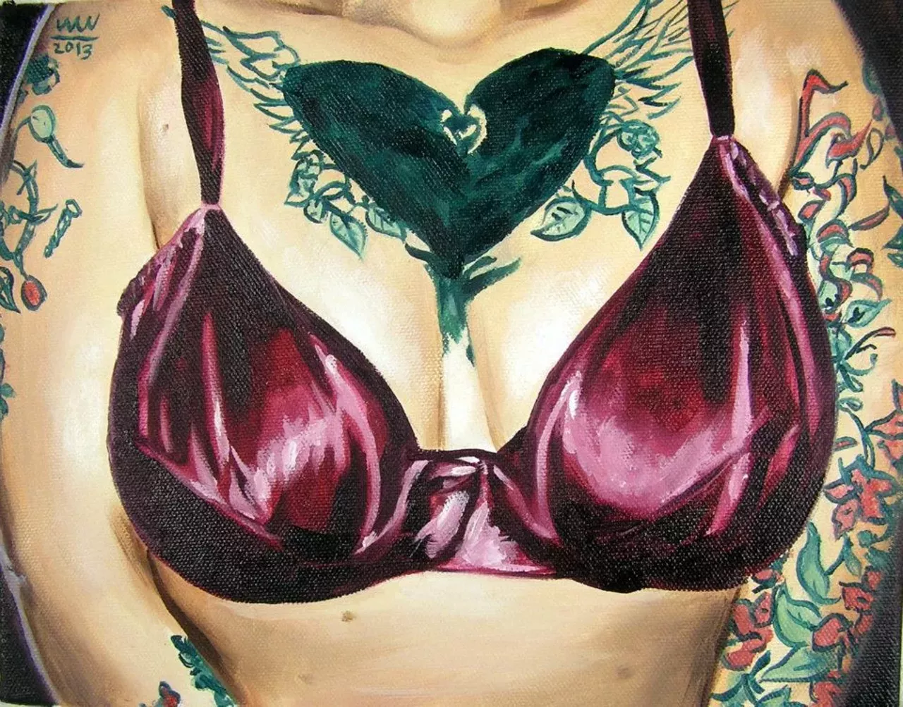 Well Worn Used Bra by Marty Winters Click here for Studio Visit