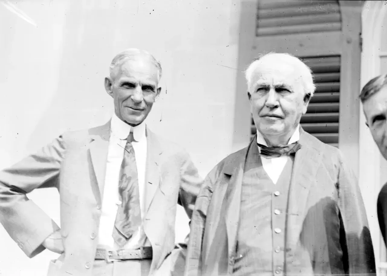 Henry Ford with Thomas Edison from Virtual Motor City (Photo credit: Detroit News Collection, Walter P. Reuther Library, Wayne State University)