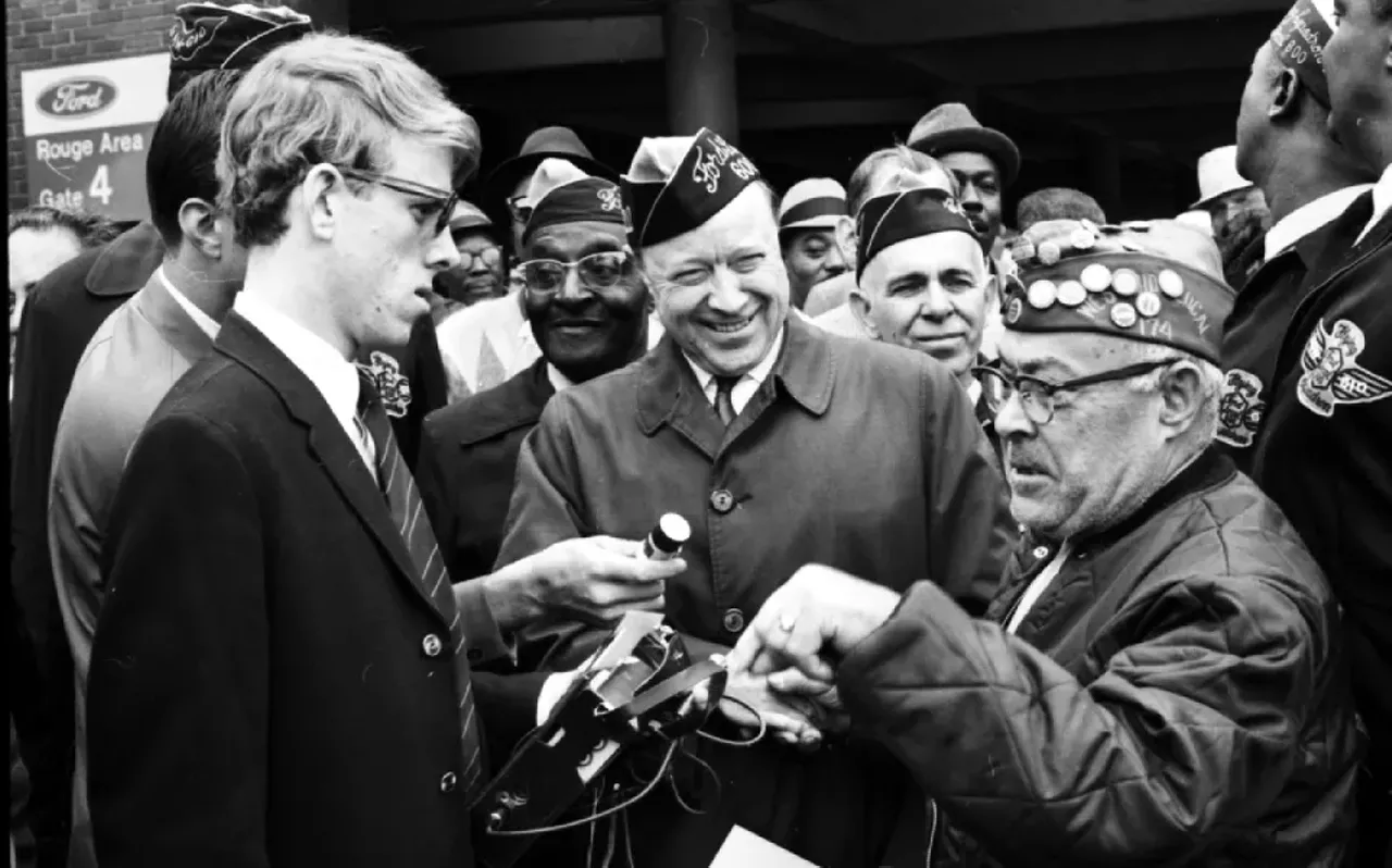 Striking employees and Walter P. Reuther from Virtual Motor City (Photo credit: Detroit News Collection, Walter P. Reuther Library, Wayne State University)