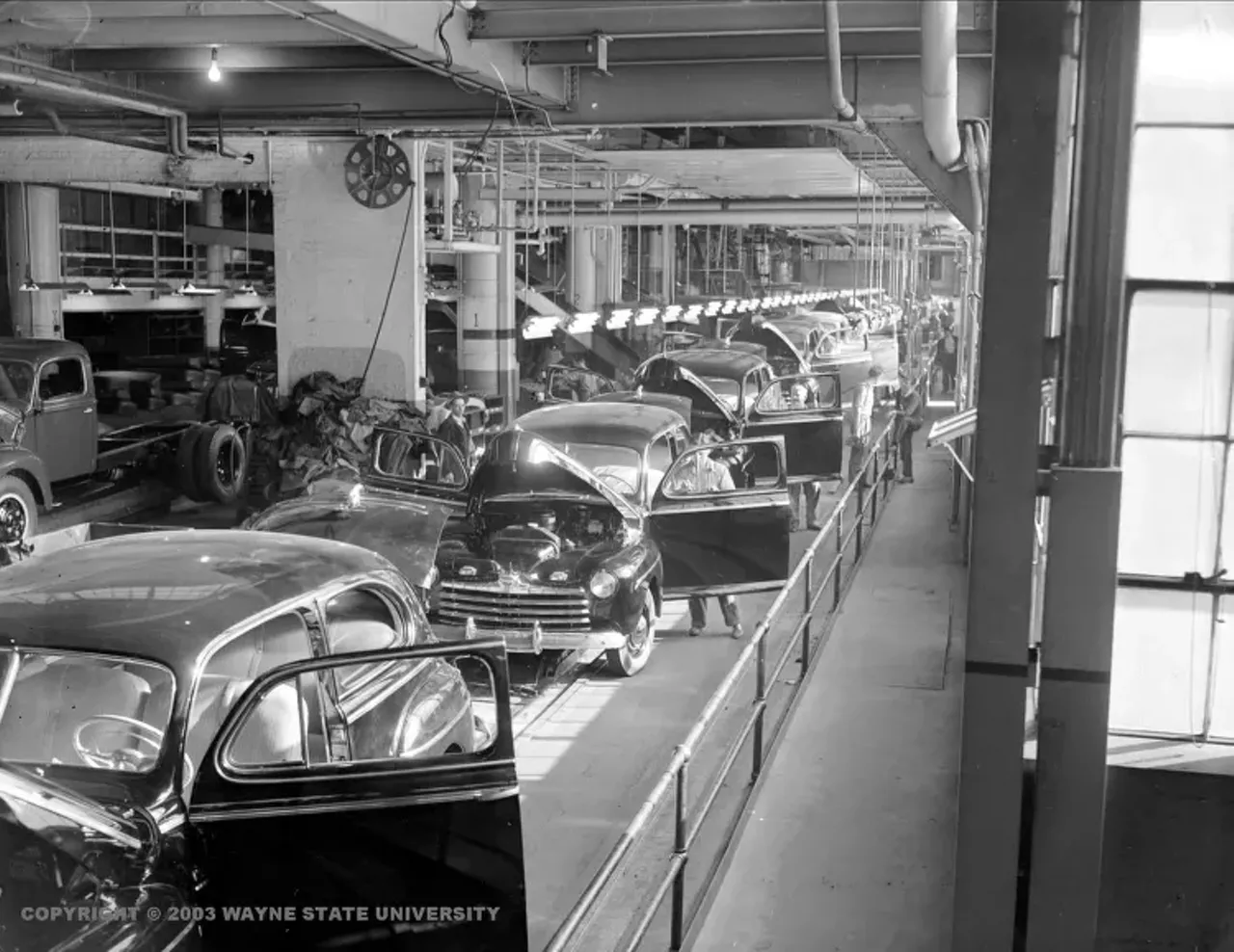 Rouge Plant assembly line from Virtual Motor City (Photo credit: Detroit News Collection, Walter P. Reuther Library, Wayne State University)