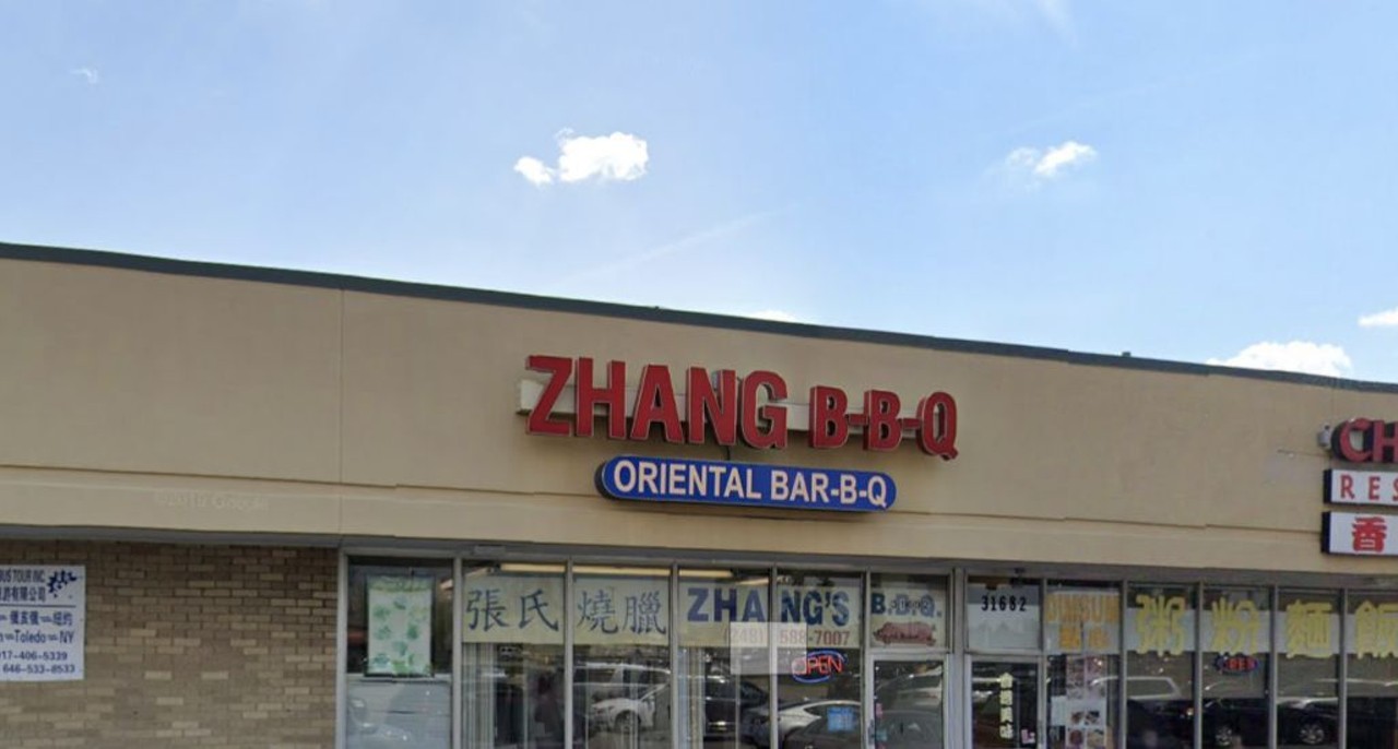 Zhang BBQ
31682 John R Rd., Madison Heights; 248-588-7007
This cash and-takeout-only spot offers up some traditional Chinese barbecue options like roasted duck, barbecued pork (like, as in a whole damn pig) and char sui. 
Photo via GoogleMaps