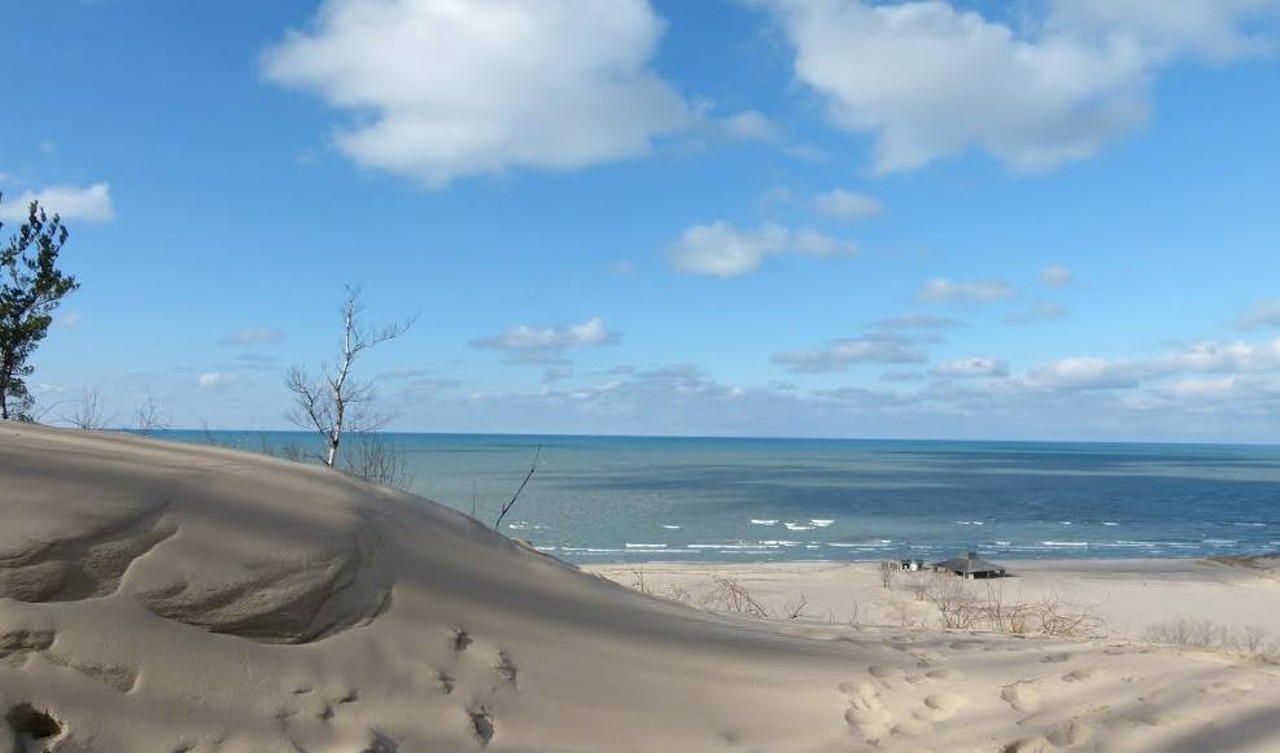 Warren Dunes State Park
12032 Red Arrow Highway, Sawyer; 269-426-4013;  dnr.state.mi.us.
We&#146;re duned! No, not doomed, duned, as in we are surrounded by three miles of Lake Michigan shoreline and massive sand dunes that offer panoramic views of the lake. Several campgrounds sit at the foot of the dunes and allow access to six miles of hiking trails in case dragging ass up the 260-foot dune isn&#146;t enough of a workout.  
Photo via  Warren Dunes State Park/Facebook