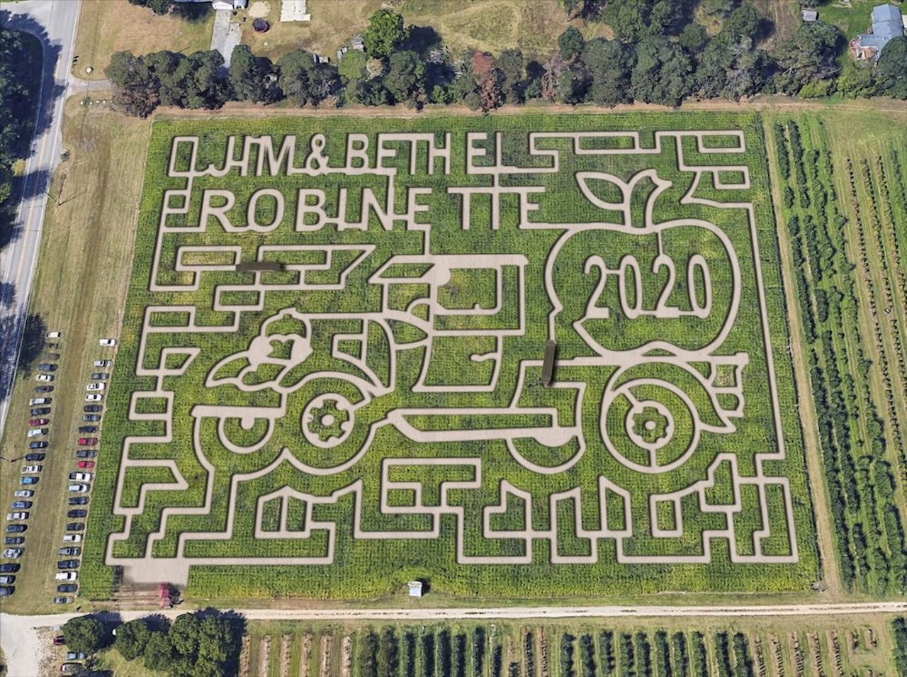 Robinette&#146;s Apple Haus and Winery
3142 Four Mile Rd., Grand Rapids; 616-361-7180; robinettes.com
Offering 6.5 acres of pure corn maze confusery is this historic Grand Rapids orchard, Robinette&#146;s Apple Haus and Winery. In addition to apples, wine, a bakery, and petting zoo, Robinette&#146;s has a corn maze. This year&#146;s is in tribute to the late Jim and Bethal Robinette, both of whom died this summer and who turned the family farm into a farm market open to the public in the 1970s. 
facebook.com/Robinettes.com